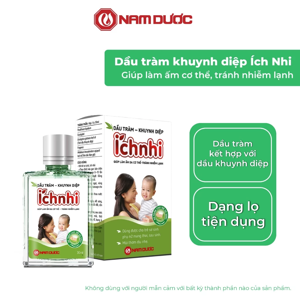 Dầu tràm Khuynh diệp Ích nhi – Phòng cảm, giảm ho, sổ mũi