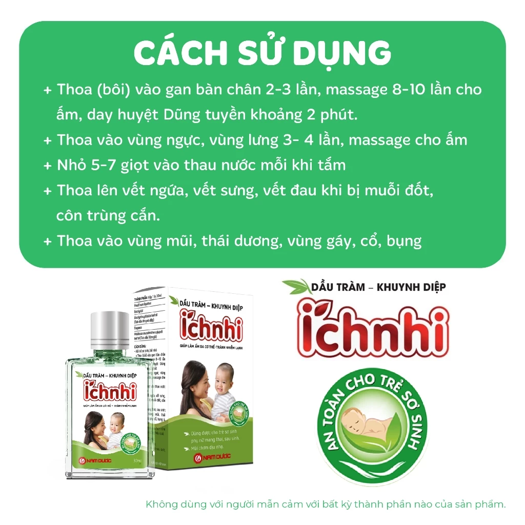 Dầu tràm Khuynh diệp Ích nhi - Phòng cảm, giảm ho, sổ mũi - Ảnh 2