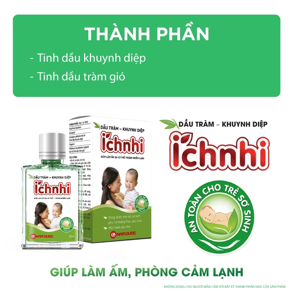 Dầu tràm Khuynh diệp Ích nhi - Phòng cảm, giảm ho, sổ mũi - Ảnh 3