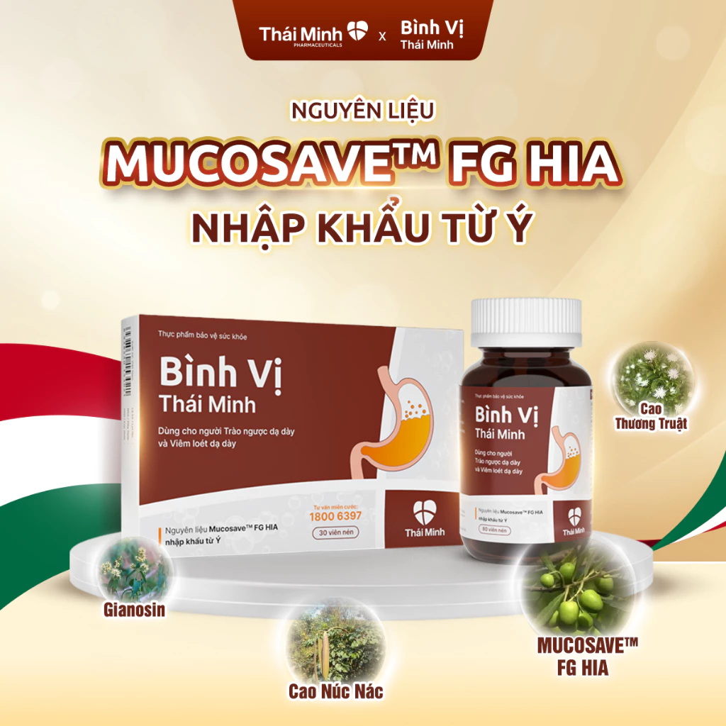 [TIẾT KIỆM 170K] Combo 2 lọ Bình Vị Thái Minh – Dành cho người trào ngược & viêm loét dạ dày – 2 Lọ 80 viên