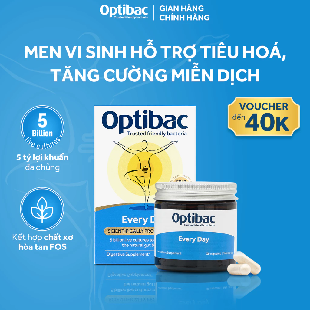 Thực phẩm bảo vệ sức khỏe Men vi sinh Optibac Every Day 30 viên/hộp