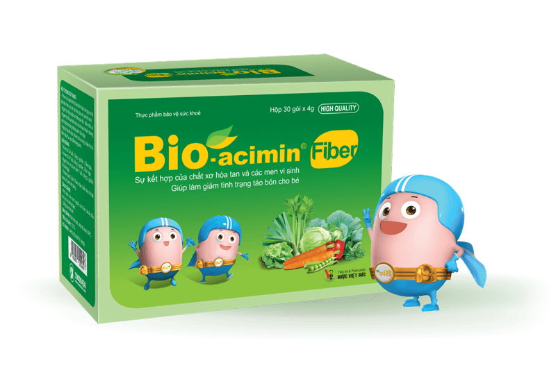 Cốm bổ sung chất xơ, men vi sinh Bio-acimin Fiber hộp 30 gói