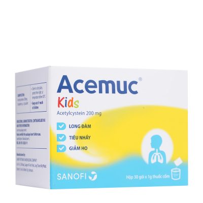 ACEMUC KIDS (Acetylcystein 200mg) - Hộp 30 gói(Thuốc long đờm, tiêu nhày, giảm ho)