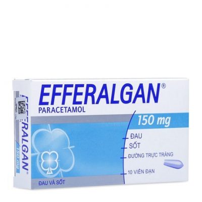 Thuốc giảm đau hạ sốt Efferalgan (Paracetamol 150mg) - Viên đặt trực tràng