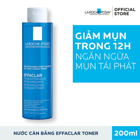 Nước cân bằng giàu khoáng dành cho da dầu mụn La Roche Posay 200ml