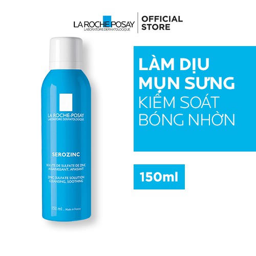 Nước khoáng giúp làm sạch & làm dịu da La Roche-Posay Serozinc 150ml