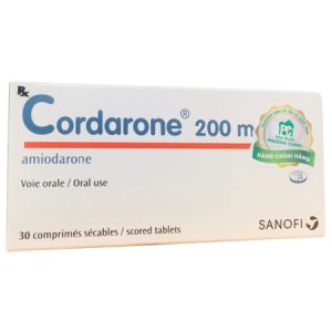 Viên uống Cordarone 200mg phòng ngừa và điều trị một số dạng rối loạn nhịp tim - Hộp 30 viên