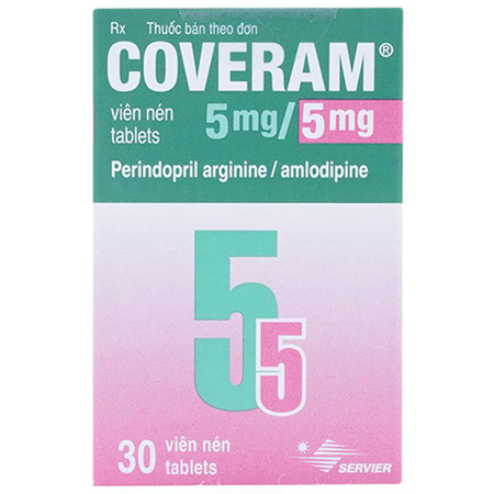 Viên uống Coveram 5mg/5mg Trị Tăng huyết áp – Lọ 30 viên