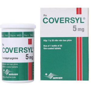 Viên uống Coversyl 5mg Trị Tăng huyết áp, Suy tim sung huyết - Lọ 30 viên