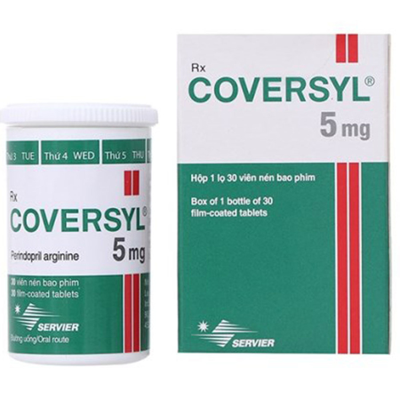 Viên uống Coversyl 5mg Trị Tăng huyết áp, Suy tim sung huyết – Lọ 30 viên