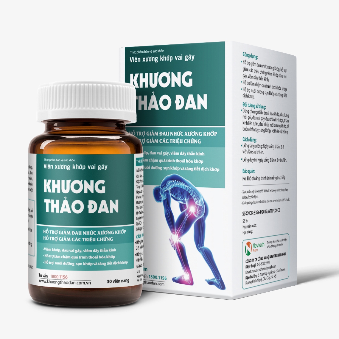 Khương Thảo Đan – Hỗ trợ giảm đau – giảm các triệu chứng viêm khớp – Lọ 30 viên