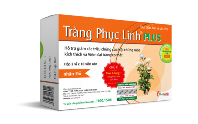 Tràng Phục Linh Plus - Hỗ trợ giảm các triệu chứng của Hội chứng ruột kích thích và Viêm đại tràng co thắt - Hộp 20 viên