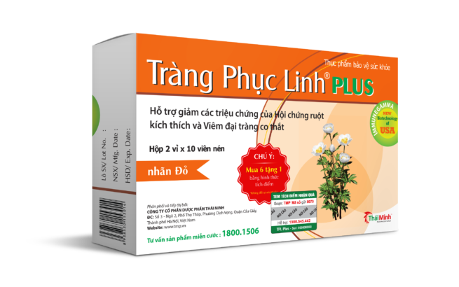 Tràng Phục Linh Plus – Hỗ trợ giảm các triệu chứng của Hội chứng ruột kích thích và Viêm đại tràng co thắt – Hộp 20 viên