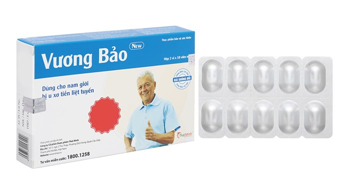 Vương Bảo – Hỗ trợ trị u xơ tiền liệt tuyến – Hộp 20 viên