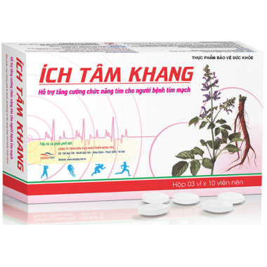 ÍCH TÂM KHANG – Giúp tăng cường sức khỏe tim mạch 30 viên