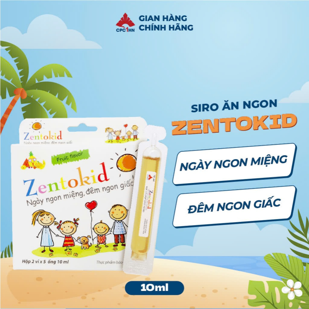 Siro giúp bé ăn ngon Zentokid (Fruit Flavor) (hộp 10 ống 10ml)