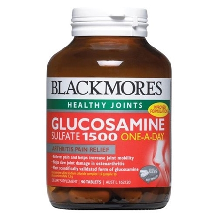 Blackmores Glucosamine Sulfate 1500 One A Day – Hộp 90 viên – Tăng sinh chất nhầy dịch khớp, tăng khả năng bôi trơn của dịch khớp.