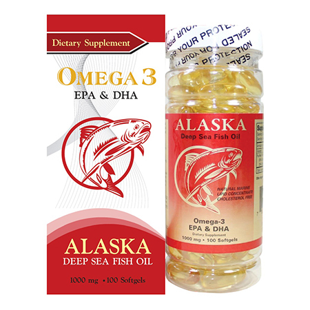 Dầu cá Omega 3 Alaska Deep Sea Fish Oil hỗ trợ tăng cường não bộ và thị lực