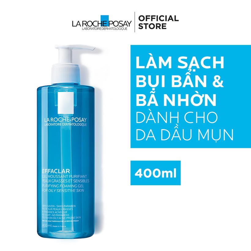 Gel rửa mặt tạo bọt cho da dầu nhạy cảm La Roche-Posay 400ml