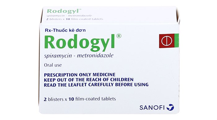 Rodogyl – Trị nhiễm khuẩn khoang miệng – Hộp 20 viên